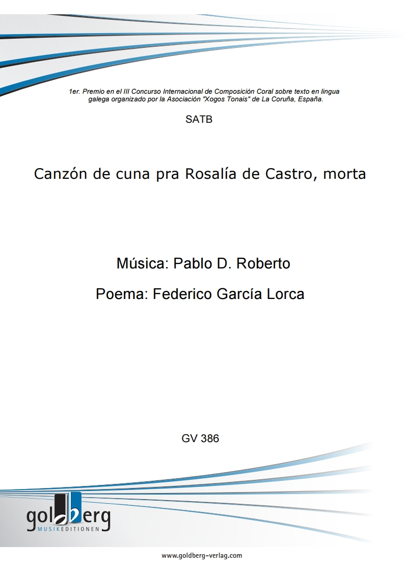 Canzón de cuna pra Rosalía de Castro, morta.